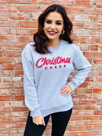 Christmas Cheer Crew Neck Sweatshirt-Royce Apparel-Shop Anchored Bliss Women's Boutique Clothing Store