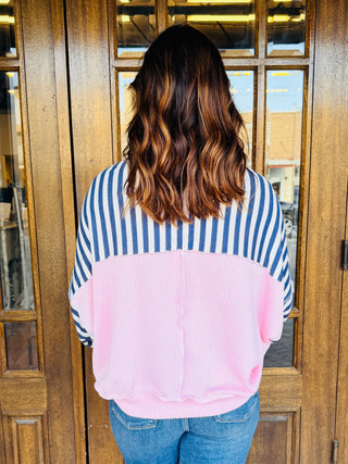 Take Your Chance Striped Pullover Top • Navy-Haptics-Shop Anchored Bliss Women's Boutique Clothing Store