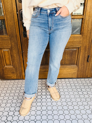 Judy Blue Yours Forever Boyfriend Denim Jeans-Judy Blue-Shop Anchored Bliss Women's Boutique Clothing Store