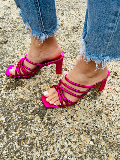 Blake Strappy Shoe • Fuchsia-Stacey Kluttz-Shop Anchored Bliss Women's Boutique Clothing Store