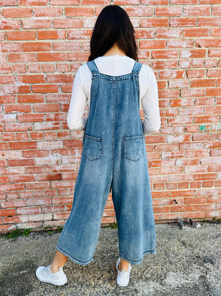 Free Spirit Vintage Denim Overalls-Easel-Shop Anchored Bliss Women's Boutique Clothing Store