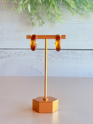 Amber Resin Hoop Earrings-DMC-Shop Anchored Bliss Women's Boutique Clothing Store