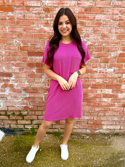 With All My Heart Corded Pocket Dress • Orchid-Entro-Shop Anchored Bliss Women's Boutique Clothing Store