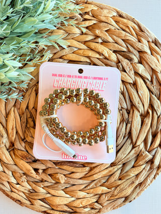 Beaded Universals Charger • Gold-Brittany Carl-Shop Anchored Bliss Women's Boutique Clothing Store