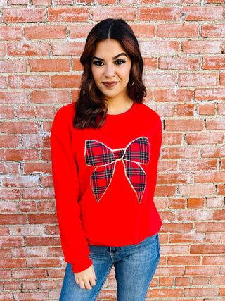 Jolliest Girl Plaid Coquette Top • Red-She+Sky-Shop Anchored Bliss Women's Boutique Clothing Store