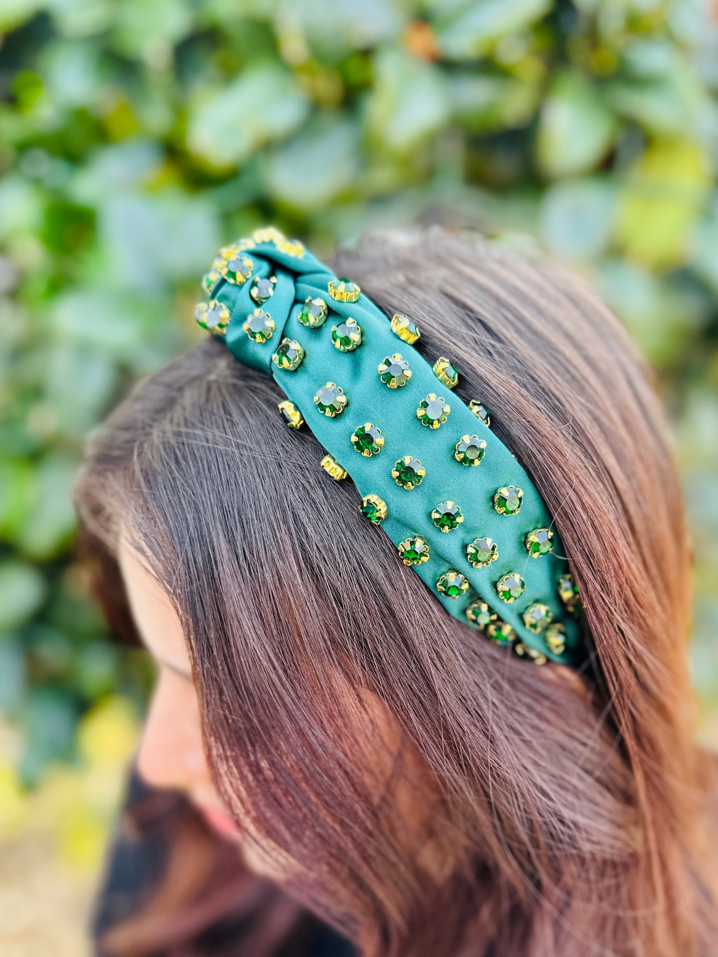 It's About Time Rhinestone Embellished Headband • Emerald-DMC-Shop Anchored Bliss Women's Boutique Clothing Store