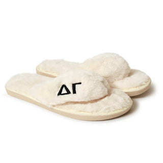 Sorority Embroidered Fuzzy Slippers-Sorority Shop-Shop Anchored Bliss Women's Boutique Clothing Store