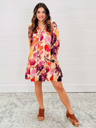 Wildflower Wishes Smocked Floral Mini Dress-Umgee-Shop Anchored Bliss Women's Boutique Clothing Store