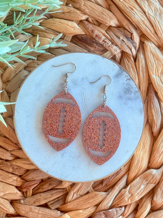 Glitter Resin Football Earrings-DMC-Shop Anchored Bliss Women's Boutique Clothing Store