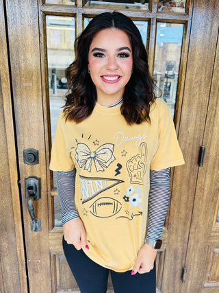 Dawgs Pennant Collage Graphic Tee-Harps & Oli-Shop Anchored Bliss Women's Boutique Clothing Store