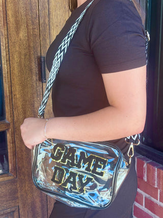 Game Day Glam Clear Bag • Black-Brittany Carl-Shop Anchored Bliss Women's Boutique Clothing Store