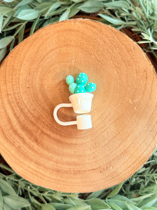 Green Cactus Straw Toppers-Brittany Carl-Shop Anchored Bliss Women's Boutique Clothing Store