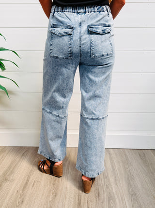 Meant to Be Mineral Washed Stretchband Waist Denim Jeans-Simply Southern-Shop Anchored Bliss Women's Boutique Clothing Store