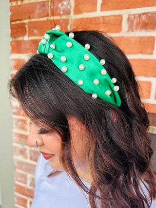 Your Greatest Wish Pearl Headband • Green-DMC-Shop Anchored Bliss Women's Boutique Clothing Store