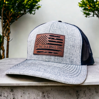 Try That In A Small Town Flag Patch Hat-Brittany Carl-Shop Anchored Bliss Women's Boutique Clothing Store