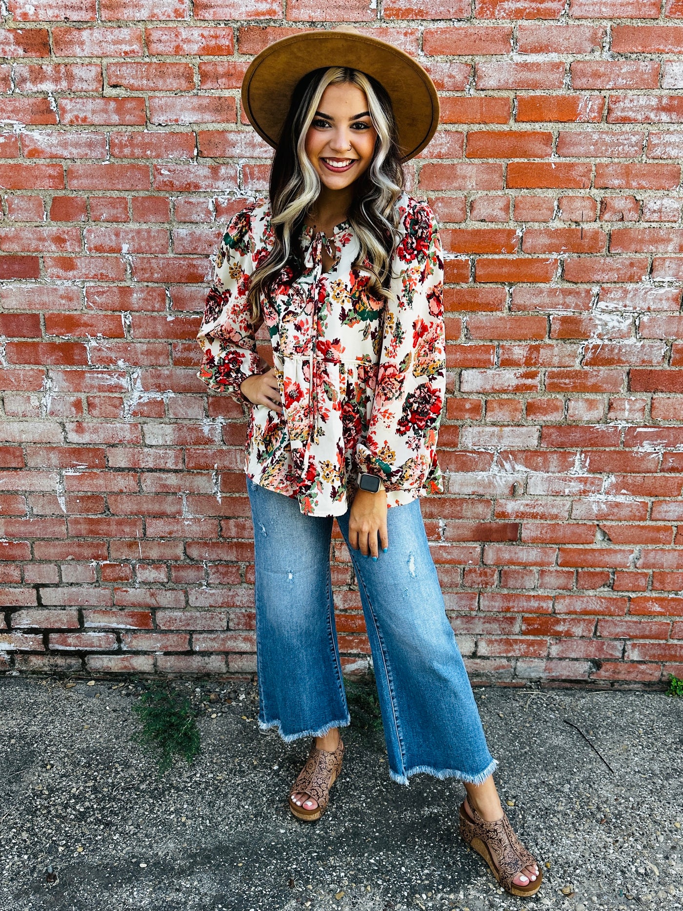 Wishing on Forever Floral Top • Cream-Bibi-Shop Anchored Bliss Women's Boutique Clothing Store