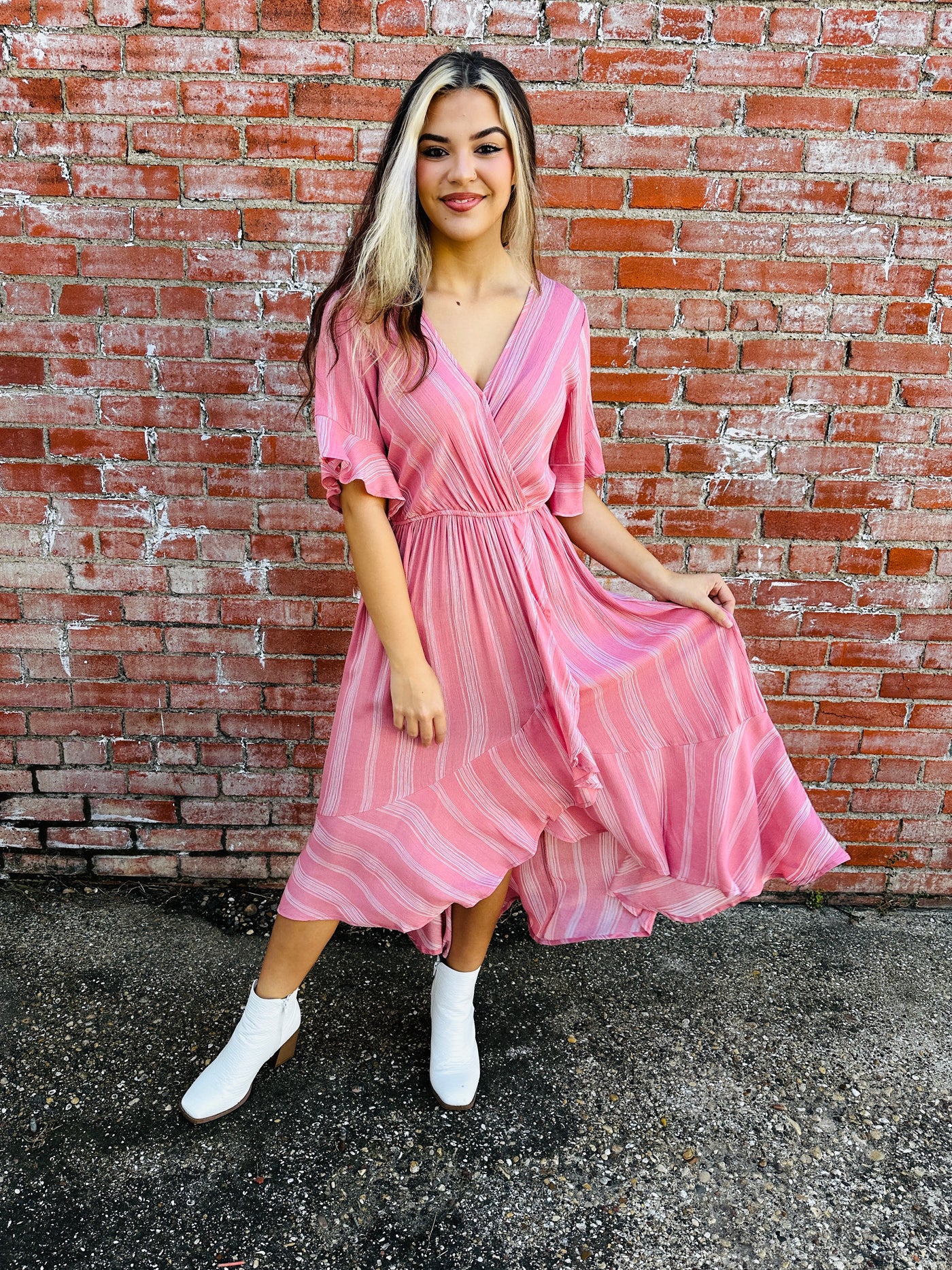 How Sweet It Is Midi Dress • Pink-Kori-Shop Anchored Bliss Women's Boutique Clothing Store