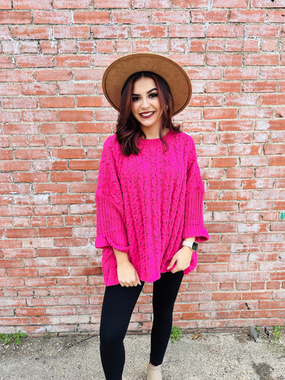 Always On My Mind Sweater • Pink-Umgee-Shop Anchored Bliss Women's Boutique Clothing Store