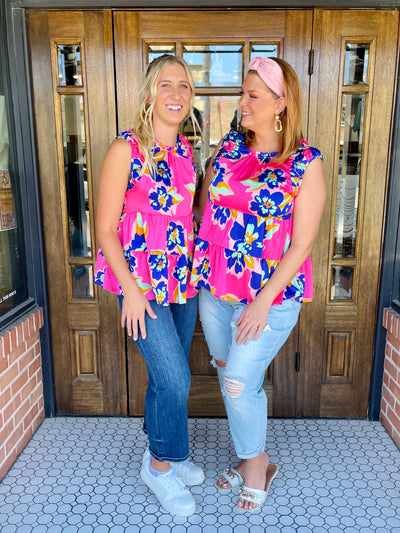A Little Extra Floral Top-Ace Trading-Shop Anchored Bliss Women's Boutique Clothing Store