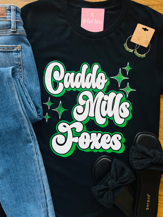 Caddo Mills Foxes Graphic Tee-Spirit To A Tee-Shop Anchored Bliss Women's Boutique Clothing Store