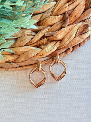 Cassie Statement Earrings • Gold-DMC-Shop Anchored Bliss Women's Boutique Clothing Store