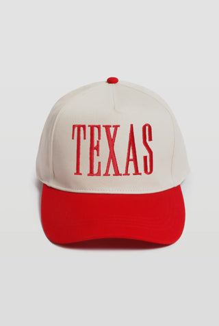 Texas Embroidered Hat • Red-Stacey Kluttz-Shop Anchored Bliss Women's Boutique Clothing Store