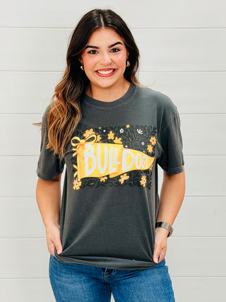 Bulldogs Watercolor Pennant Graphic Tee-Harps & Oli-Shop Anchored Bliss Women's Boutique Clothing Store