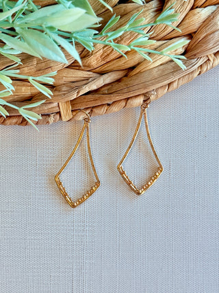 Sara Statement Earrings • Gold-DMC-Shop Anchored Bliss Women's Boutique Clothing Store