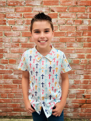 Sunday Best Boys Button Shirt-Brittany Carl-Shop Anchored Bliss Women's Boutique Clothing Store