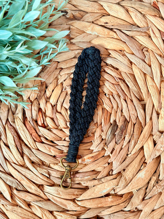 Knotted Charm Keychain – Black-Brittany Carl-Shop Anchored Bliss Women's Boutique Clothing Store