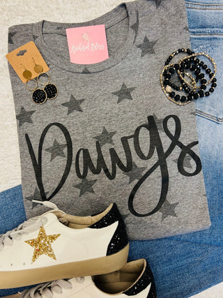 Dawgs Script Star Graphic Tee-Harps & Oli-Shop Anchored Bliss Women's Boutique Clothing Store