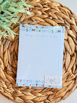 Texas Checkered Things I'm Fixin' To Do Notepad-Stacey Kluttz-Shop Anchored Bliss Women's Boutique Clothing Store