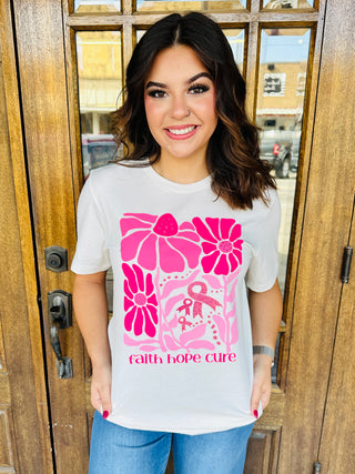 Faith Hope Cure Graphic Tee-Spirit To A Tee-Shop Anchored Bliss Women's Boutique Clothing Store