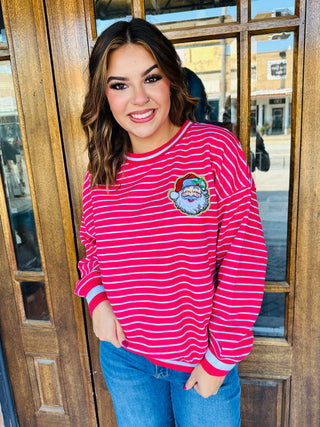 Simply Southern Santa Baby Embroidered Sweatshirt-Simply Southern-Shop Anchored Bliss Women's Boutique Clothing Store