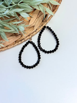 Bailey Teardrop Earrings • Black-Sammi-Shop Anchored Bliss Women's Boutique Clothing Store