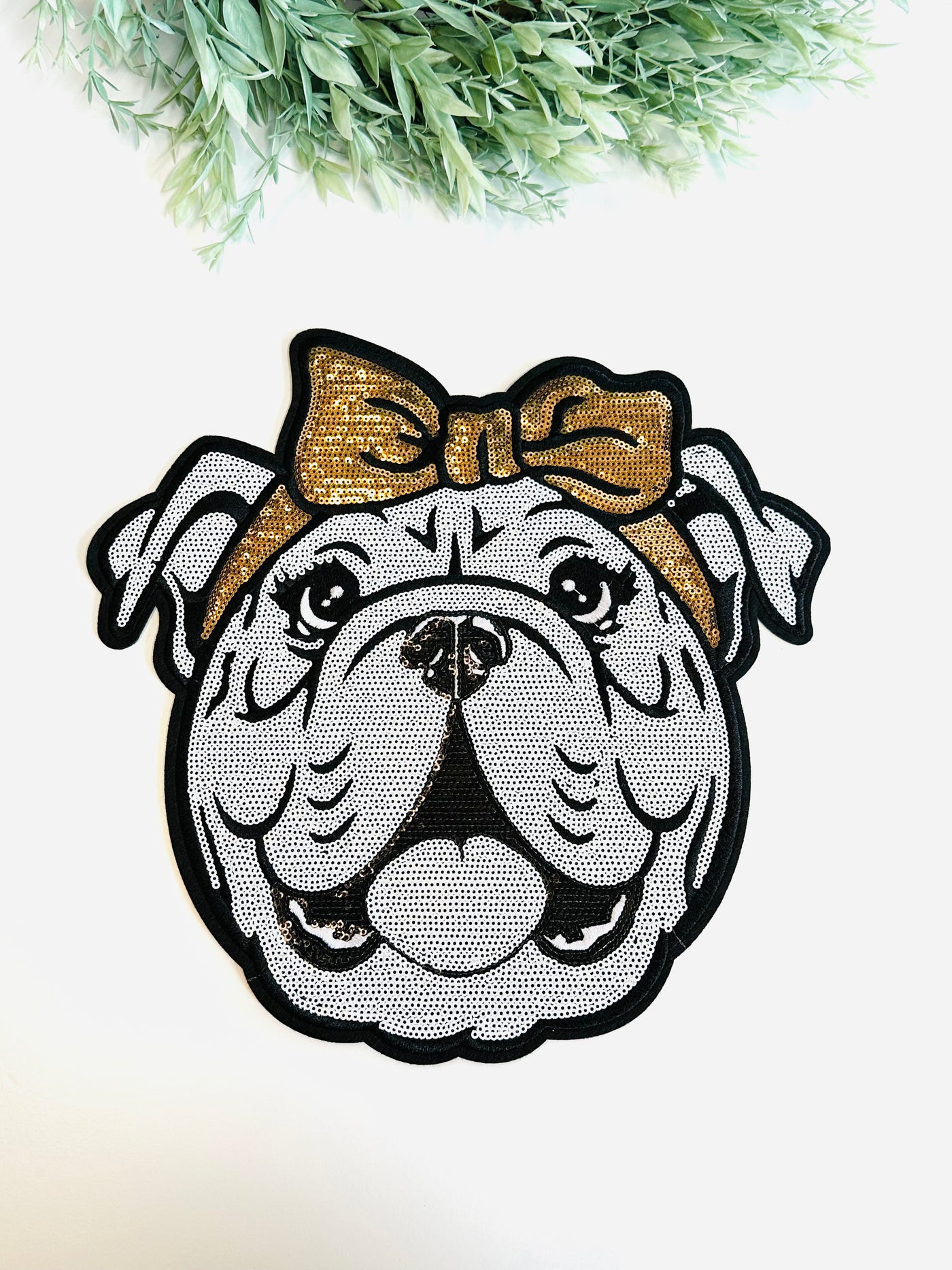 Bandana Bulldog Sequin Patch-Harps & Oli-Shop Anchored Bliss Women's Boutique Clothing Store