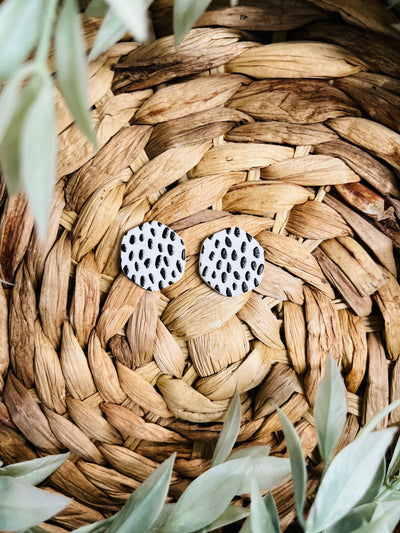 Kayla Hexagon Stud Earrings • Spotted-Suzie Q-Shop Anchored Bliss Women's Boutique Clothing Store