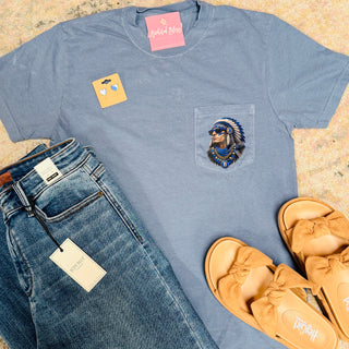 Blinged Braves Pocket Tee-Harps & Oli-Shop Anchored Bliss Women's Boutique Clothing Store
