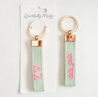 Delta Zeta Embroidered Keychain