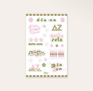 Delta Zeta Sticker Sheet
