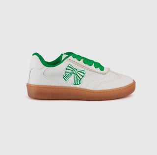Bow and Go Spirit Sneakers• White and Green-Stacey Kluttz-Shop Anchored Bliss Women's Boutique Clothing Store
