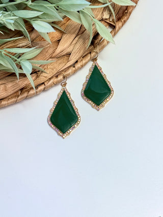 Whitney Earrings • Green-Sammi-Shop Anchored Bliss Women's Boutique Clothing Store