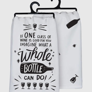 If One Glass of Wine Kitchen Towel-Primitives by Kathy-Shop Anchored Bliss Women's Boutique Clothing Store
