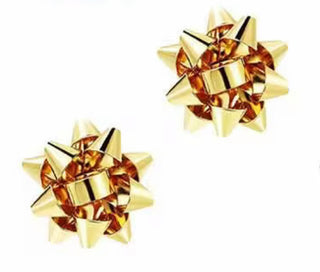 Gifted Glam Christmas Bow Earrings • Gold-Brittany Carl-Shop Anchored Bliss Women's Boutique Clothing Store