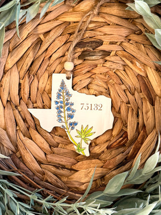 Fate 75132 Bluebonnet Texas Wooden Ornament-Brittany Carl-Shop Anchored Bliss Women's Boutique Clothing Store