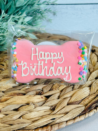 Sassy's Pup Treats •Happy Birthday Bone, Pink-Stacey Kluttz-Shop Anchored Bliss Women's Boutique Clothing Store