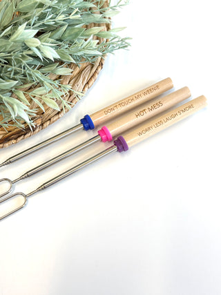 Sweet Sayings Engraved Roasting Sticks-Brittany Carl-Shop Anchored Bliss Women's Boutique Clothing Store