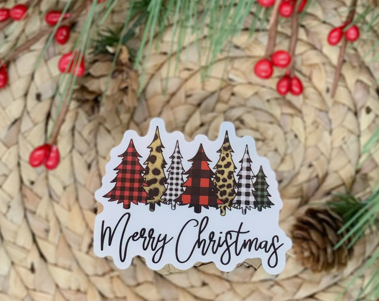 Merry Christmas Vinyl Sticker-Stacey Kluttz-Shop Anchored Bliss Women's Boutique Clothing Store