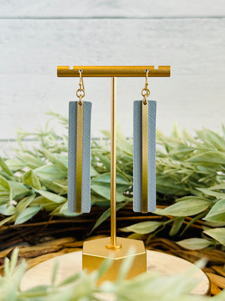 All of Me Gold and Blue Bar Earrings-Brittany Carl-Shop Anchored Bliss Women's Boutique Clothing Store