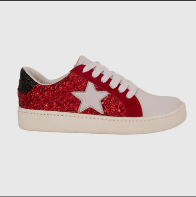 Game Day Spirit Sneakers• Red-Stacey Kluttz-Shop Anchored Bliss Women's Boutique Clothing Store